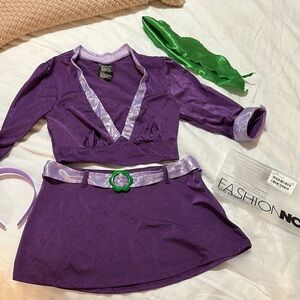 Halloween Costume Fashion Nova Purple Shimmer Two-Piece Outfit